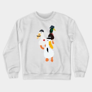 Three Fashionable Ducks Crewneck Sweatshirt